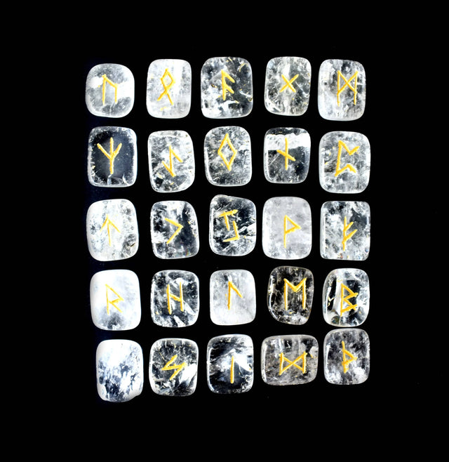 Rune Set - Clear Quartz