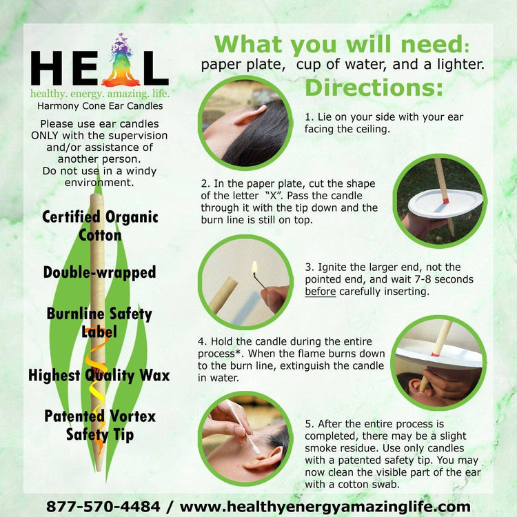 Beeswax Ear Candles: 2-Pack Eucalyptus, Lavender & Peppermint