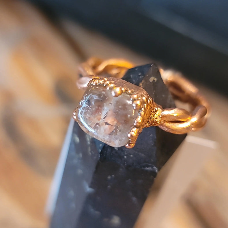 11 Pink Tourmalinated Quartz Ring - Wild Raven