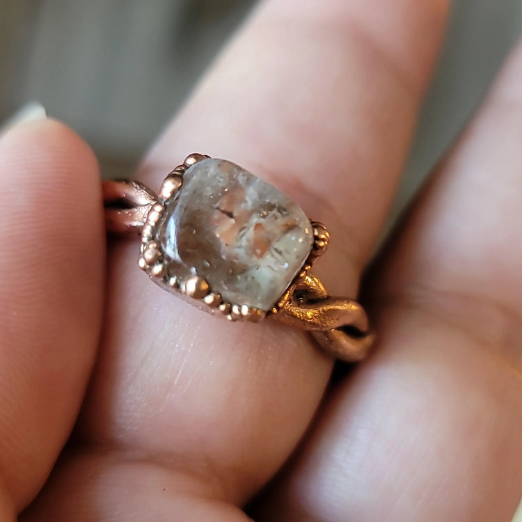 11 Pink Tourmalinated Quartz Ring - Wild Raven