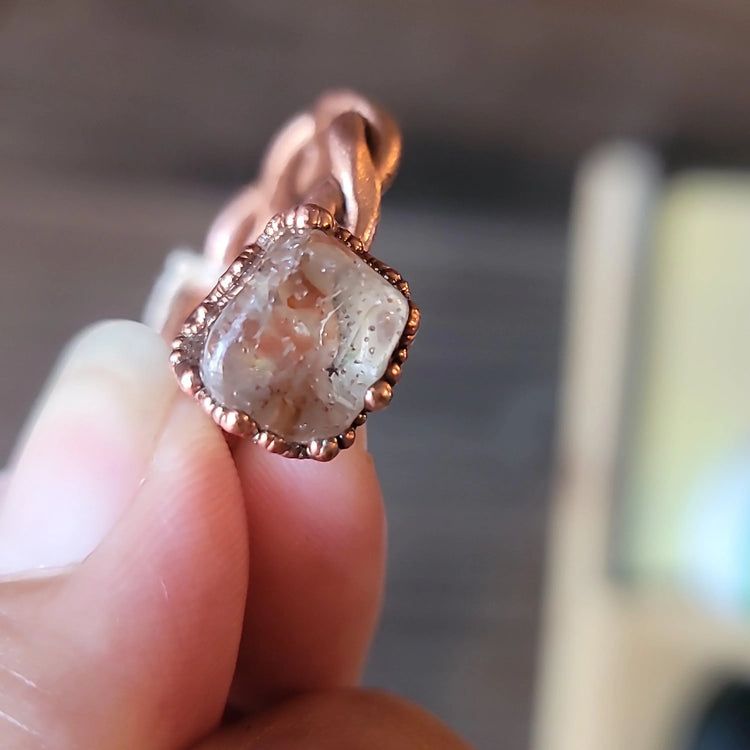 11 Pink Tourmalinated Quartz Ring - Wild Raven