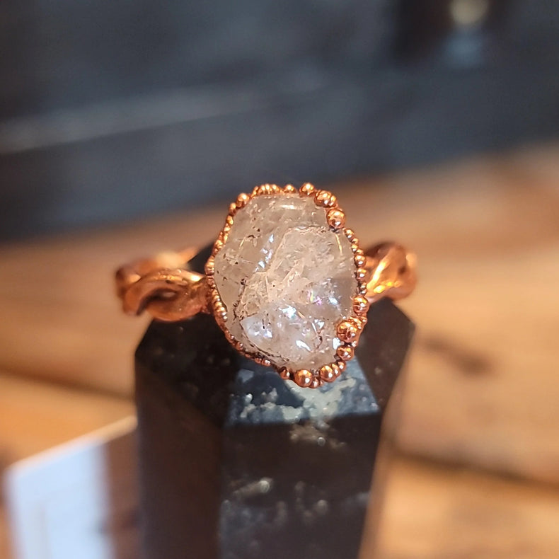 12 Tourmalinated Quartz Ring - Wild Raven