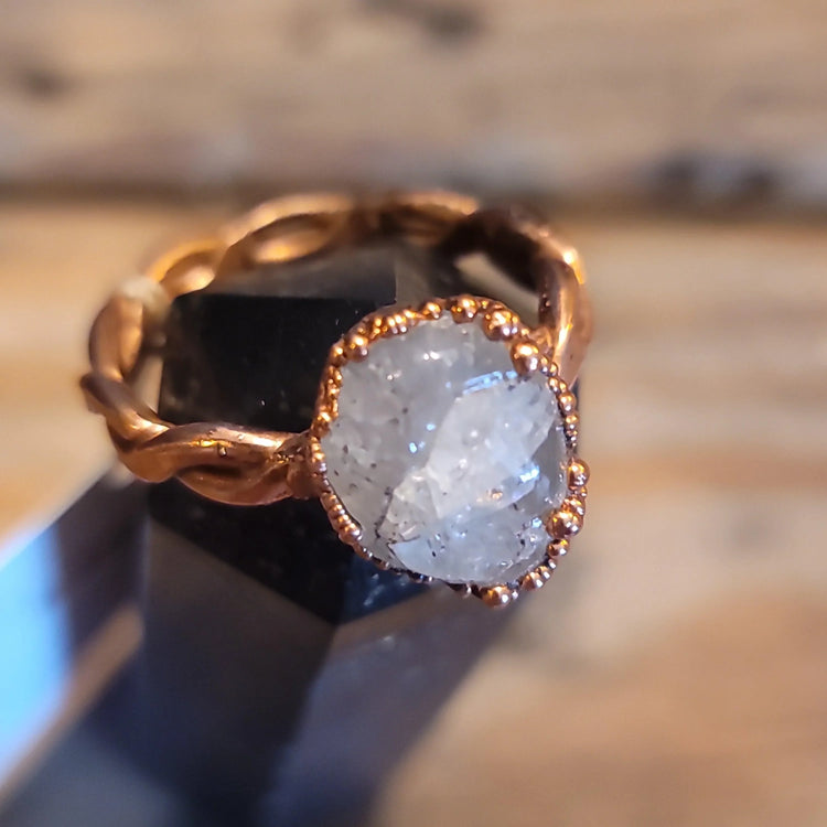 12 Tourmalinated Quartz Ring - Wild Raven