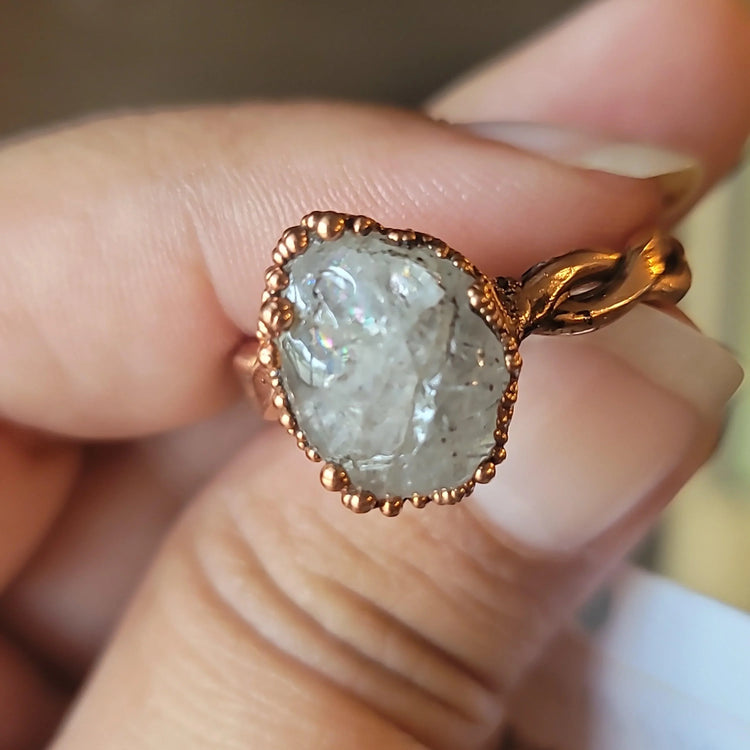 12 Tourmalinated Quartz Ring - Wild Raven