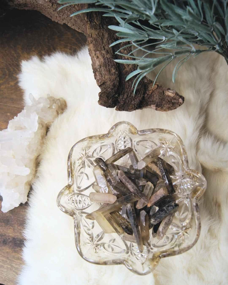 Smoky Citrine Quartz Points Raw