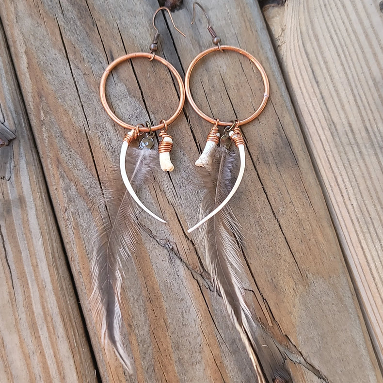 Opossum + Snake earrings