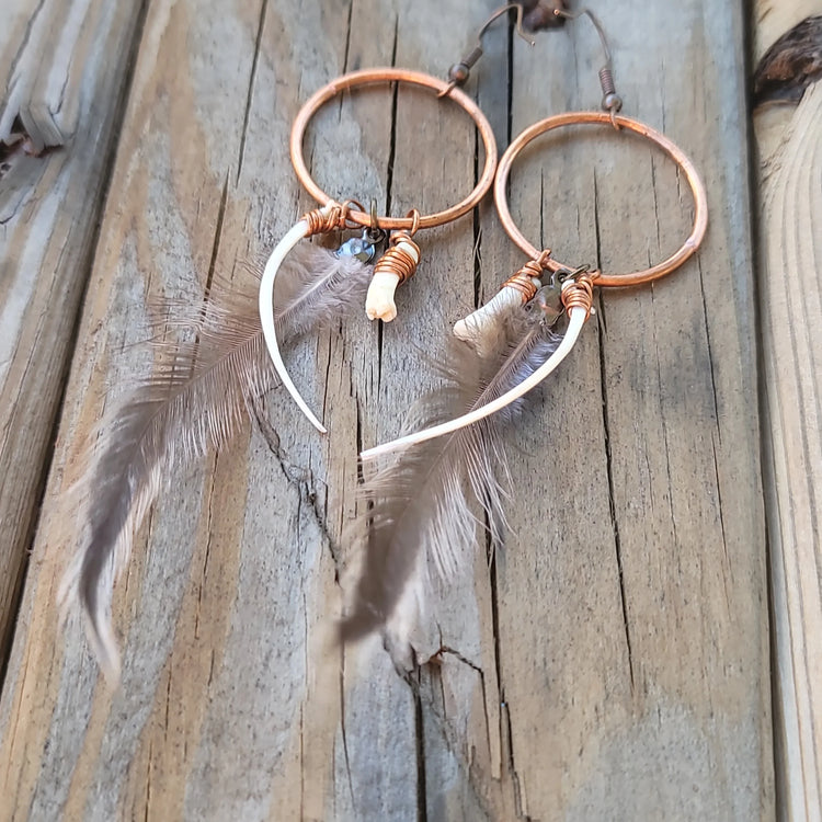 Opossum + Snake earrings