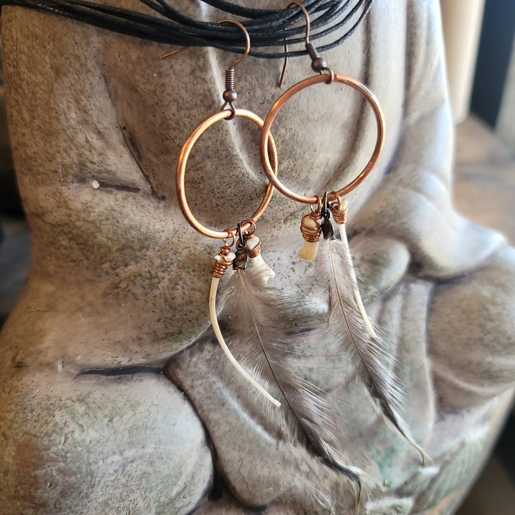 Opossum + Snake earrings