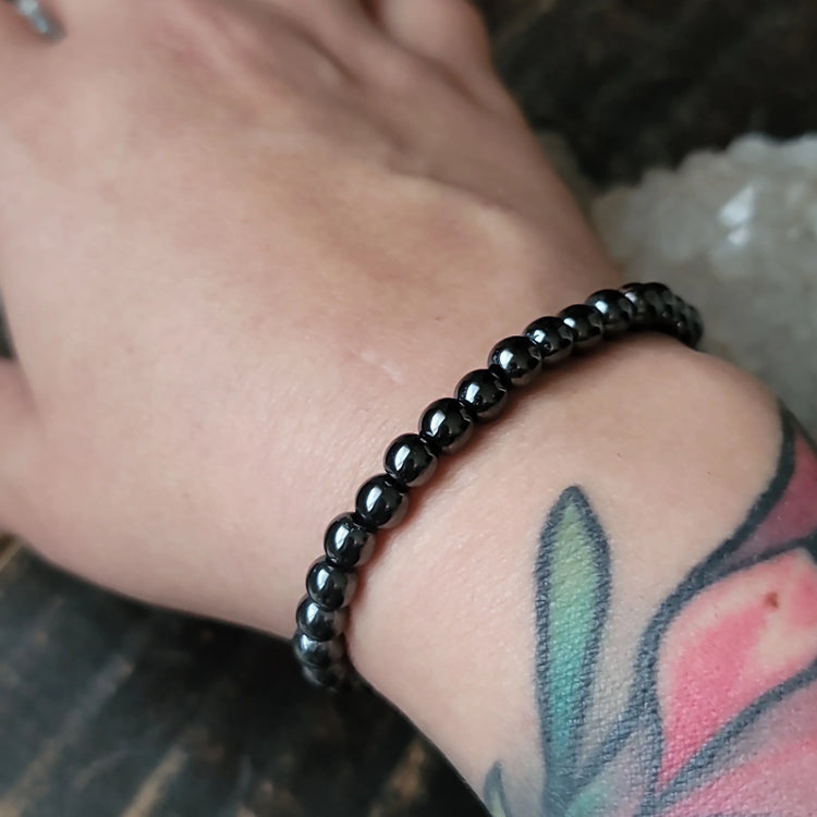 Hematite Bracelet 6MM | Focus, Strength & Energy Flow