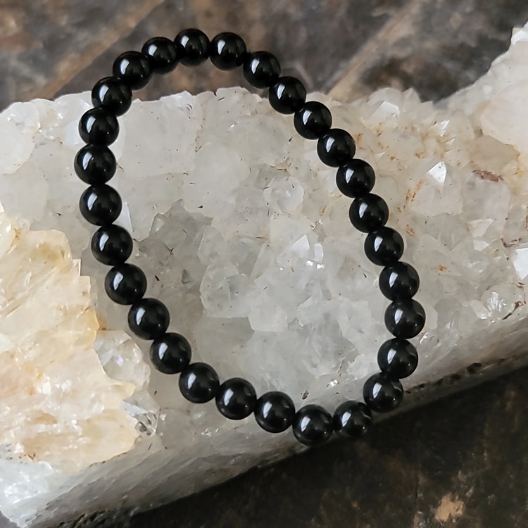 Obsidian Bracelet 6MM | Protection, Grounding & Truth