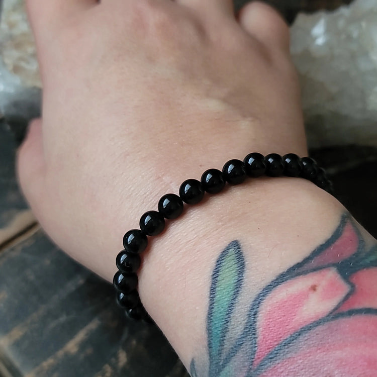 Obsidian Bracelet 6MM | Protection, Grounding & Truth