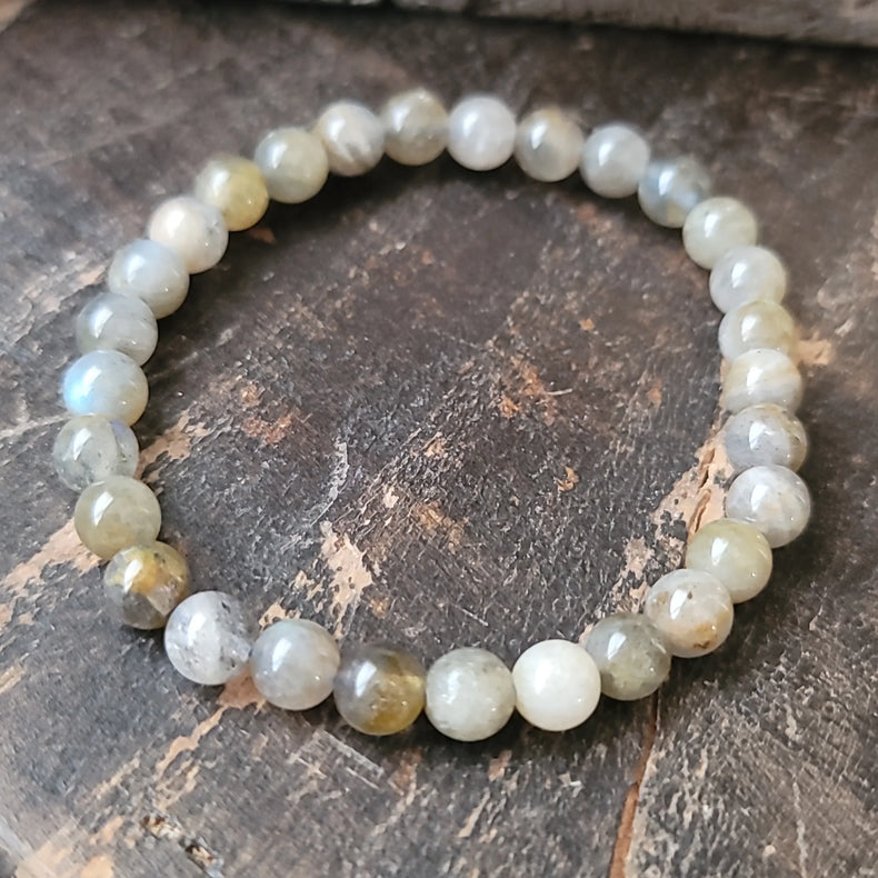Labradorite Bracelet 6MM | Aura Shield + Intuition