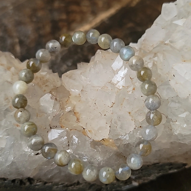 Labradorite Bracelet 6MM | Aura Shield + Intuition