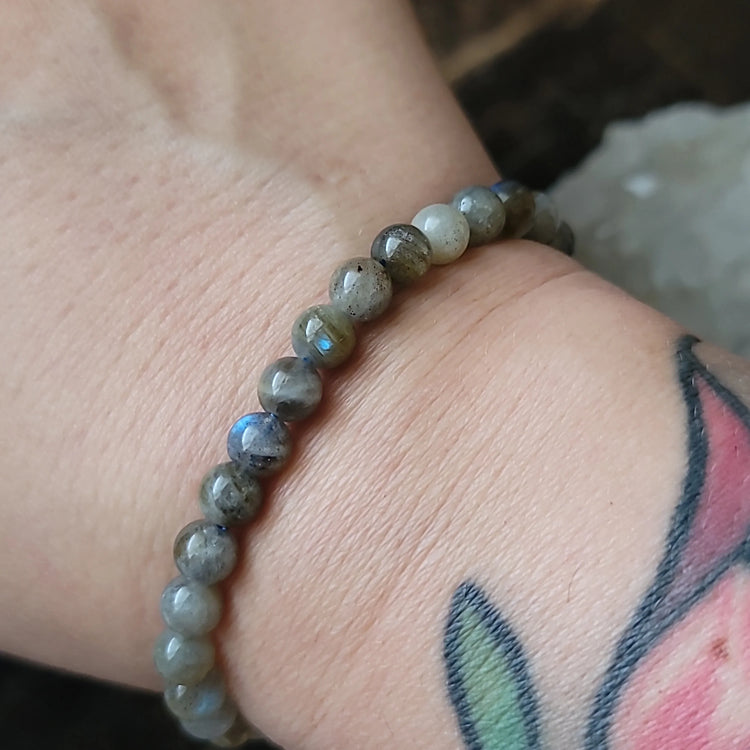 Labradorite Bracelet 6MM | Aura Shield + Intuition