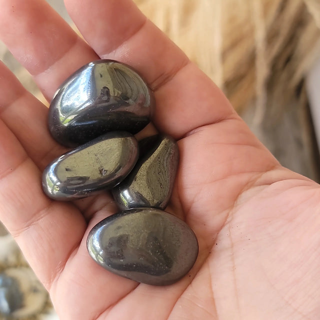 Hematite Tumbled Stone | Grounding & Mental Clarity