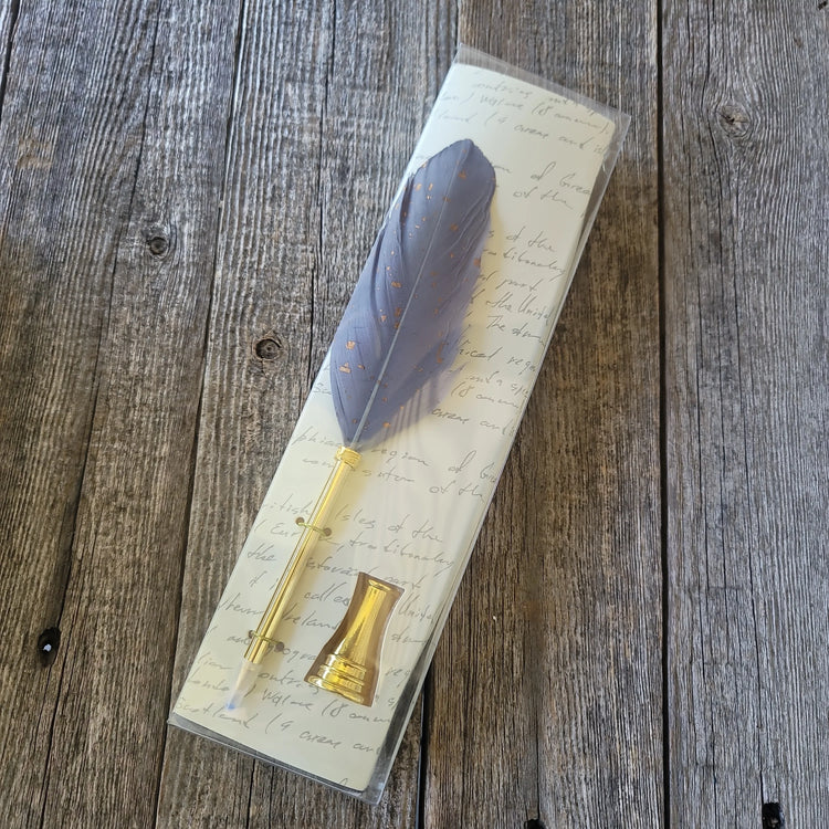 Quill Ballpoint Pen & Stand: Sparkling Grey
