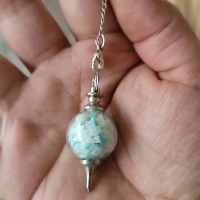 Pendulum Amazonite - White Agate - Balance