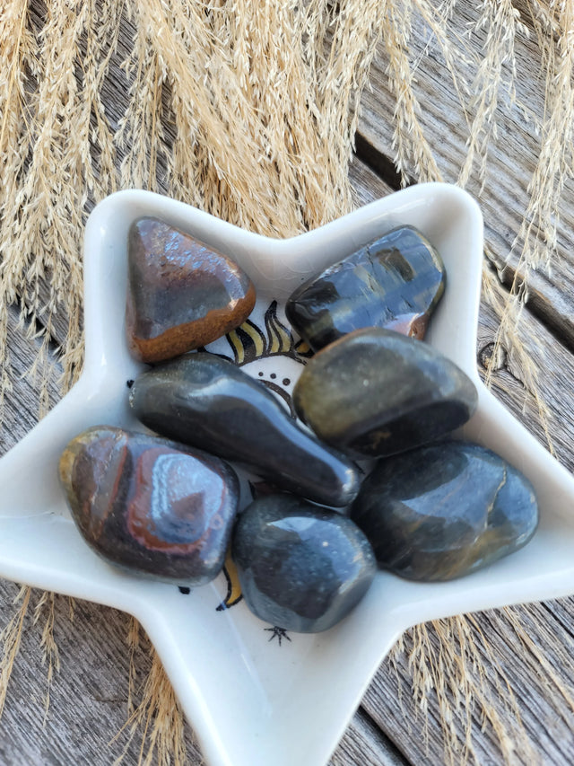 Blue Tiger Eye Tumbled | Insight + Protection