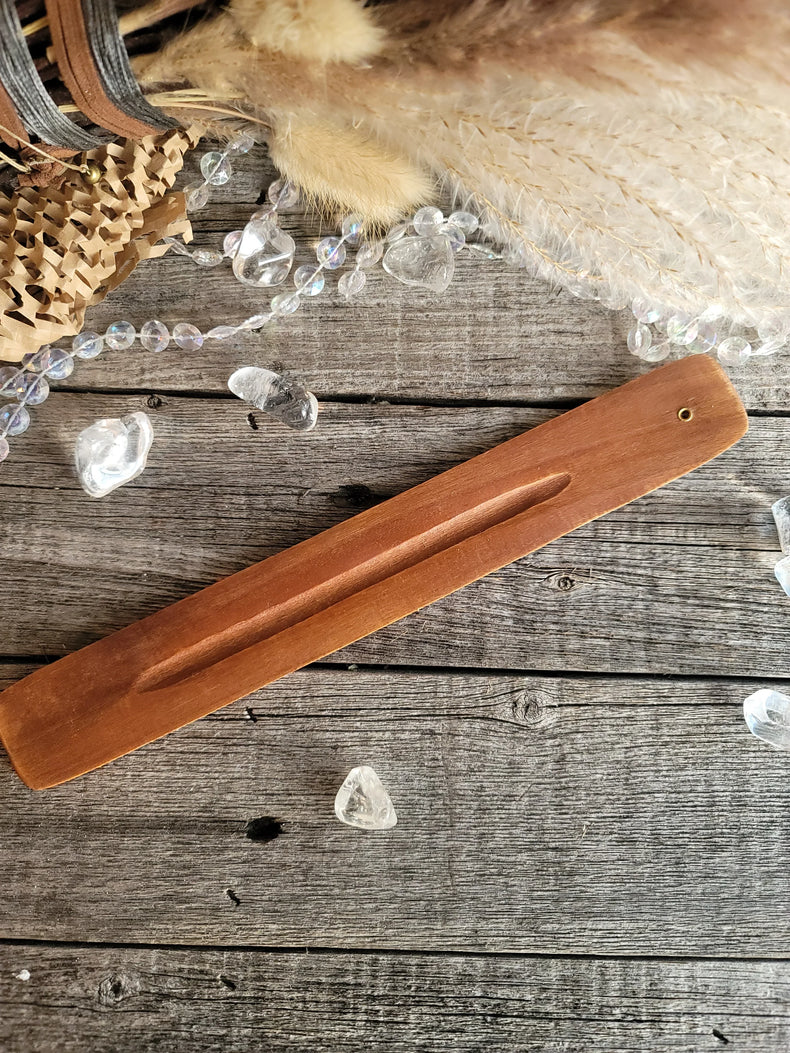 Wood Incense Holder Boat Plain