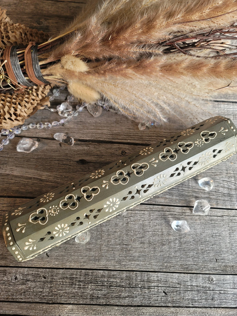 Hand Painted Wooden Incense Box