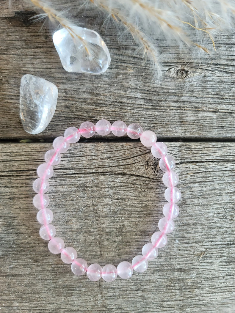 Rose Quartz Bracelet 6MM | Love & Compassion Vibes