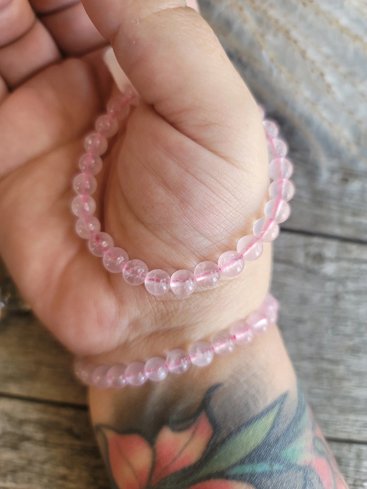 Rose Quartz Bracelet 6MM | Love & Compassion Vibes