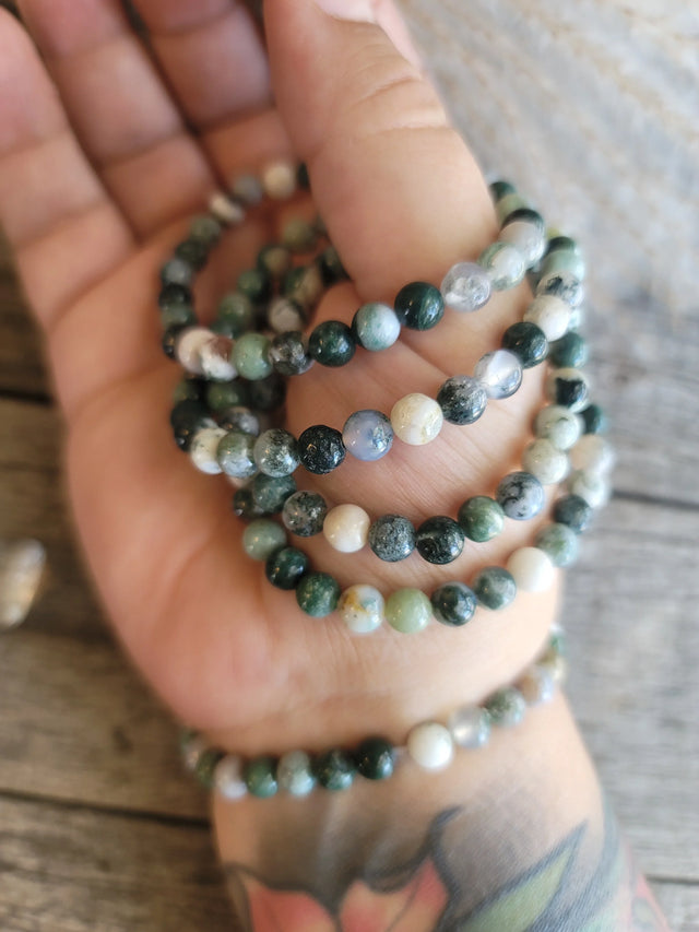 Tree Agate Bracelet 6MM | Earth Energy & Stability