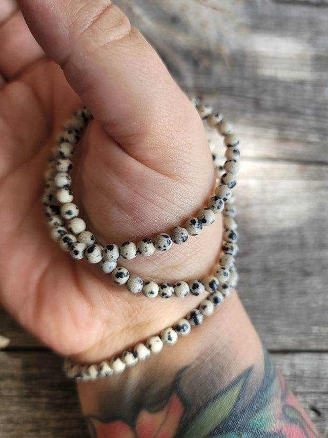 Dalmation Jasper Bracelet 4MM
