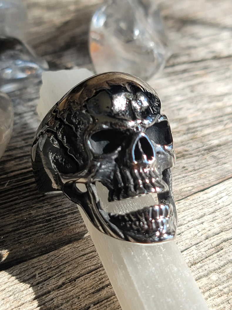 Men's Stainless Steel Skull Rings Size 11