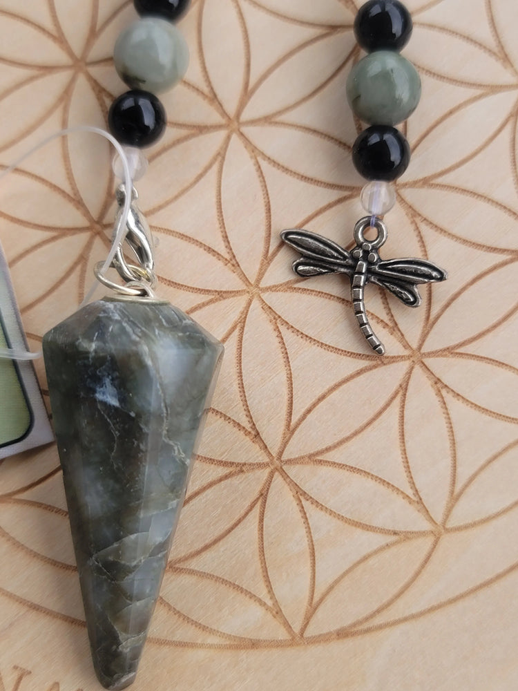 Emerald Dragonfly Pendulum | Heart Wisdom & Guided Growth