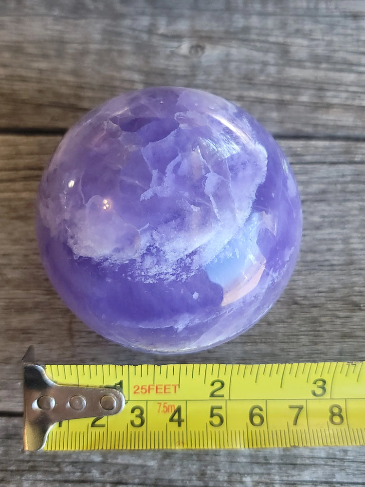 Purple fluorite sphere