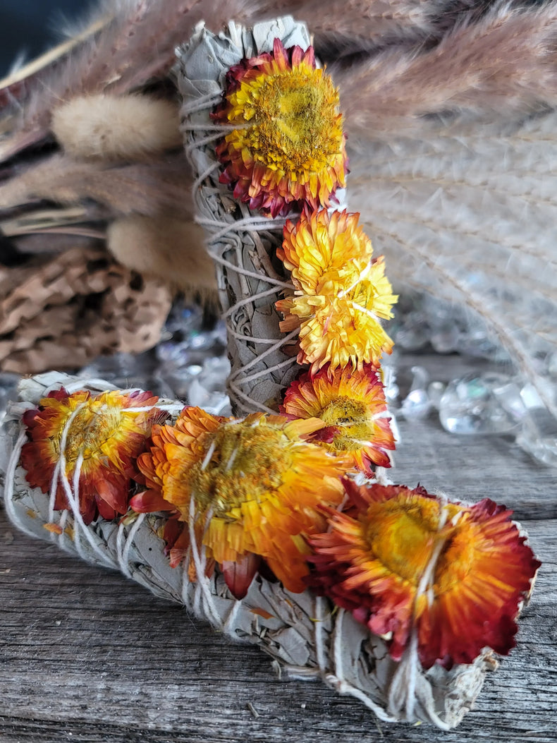 Sunset Flower White Sage Bundle 4"