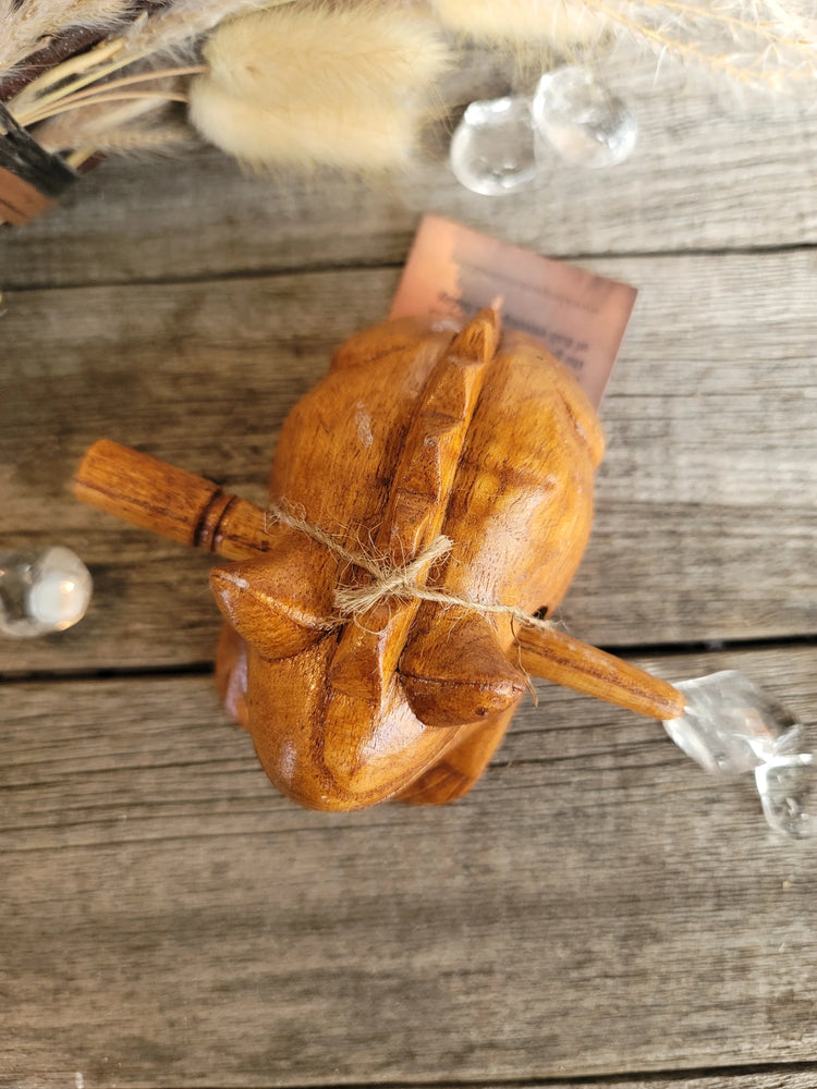 Wood Guiro Rasp - Frog
