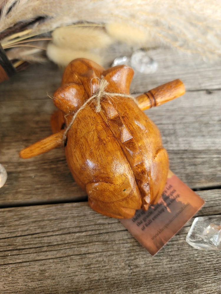 Wood Guiro Rasp - Frog