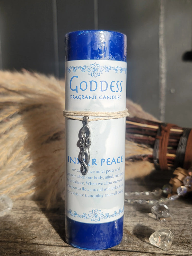 Goddess Pewter Pendant Candles: INNER PEACE