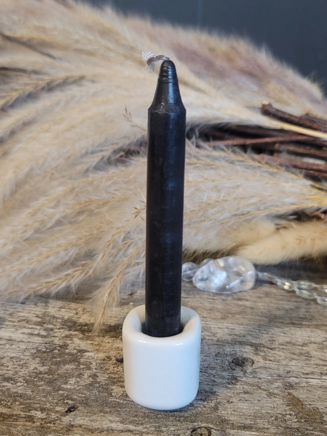 Ceramic Chime Candle Holder - White