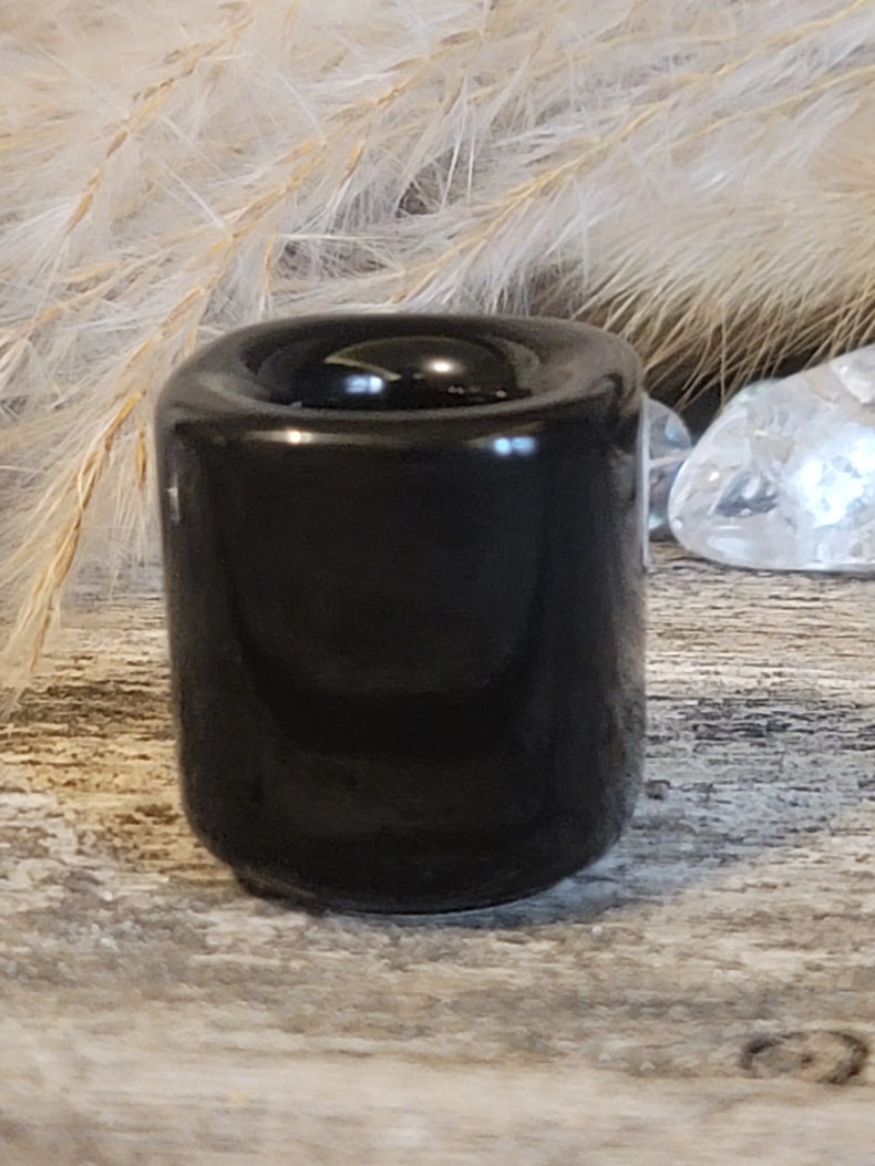 Ceramic Chime Candle Holder - Black