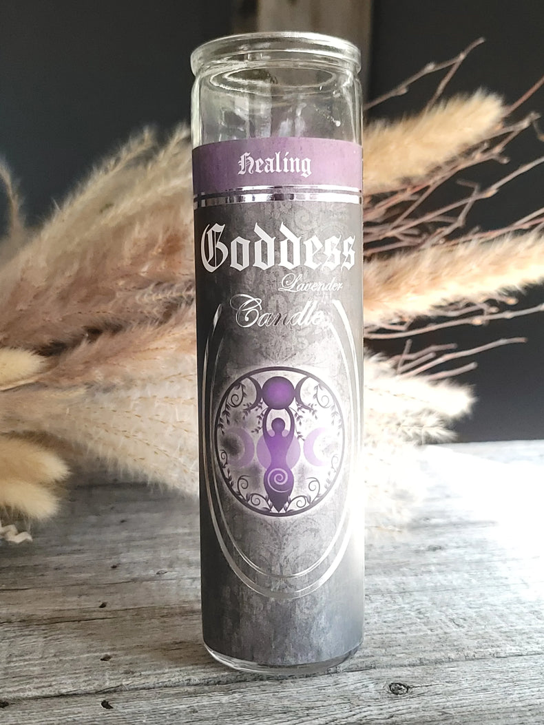 7 Day Glass Ritual Candle - Goddess - Lavender