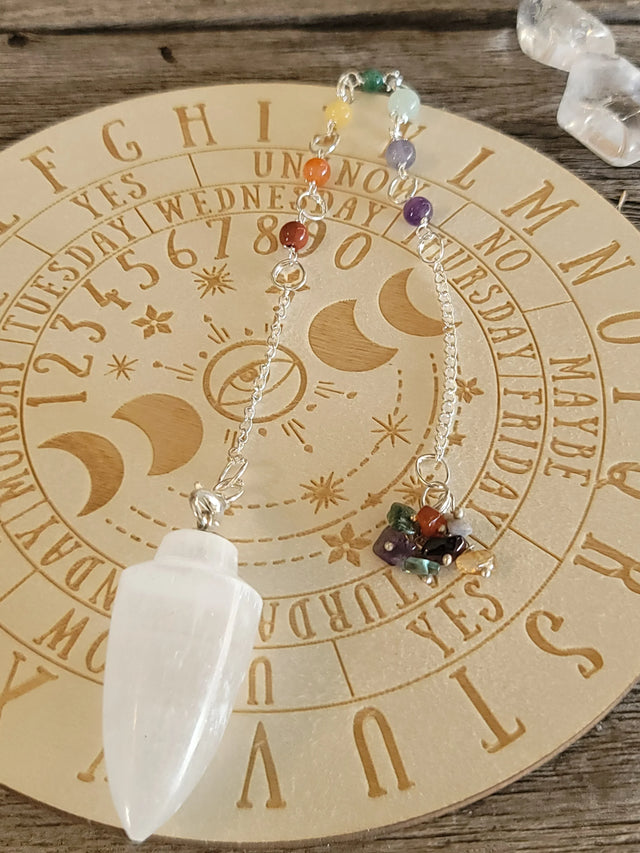 White Selenite Teardrop Pendulum | Clean Energy, Clear Answers