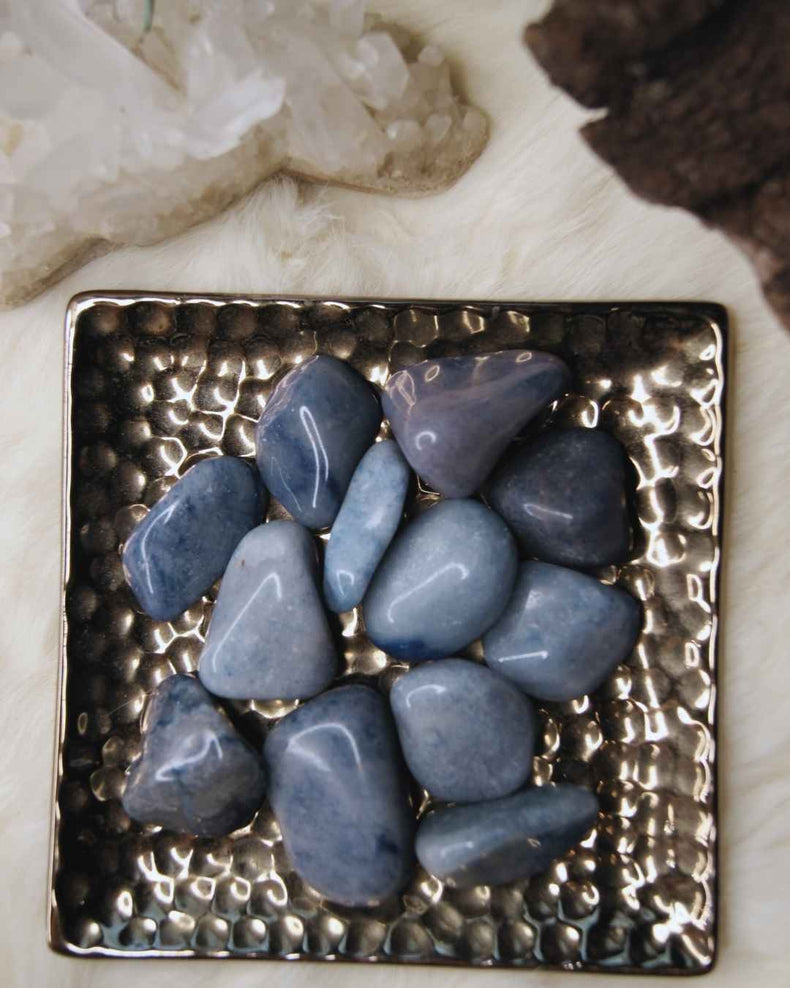 Blue Quartz Tumbled | Communication + Peace
