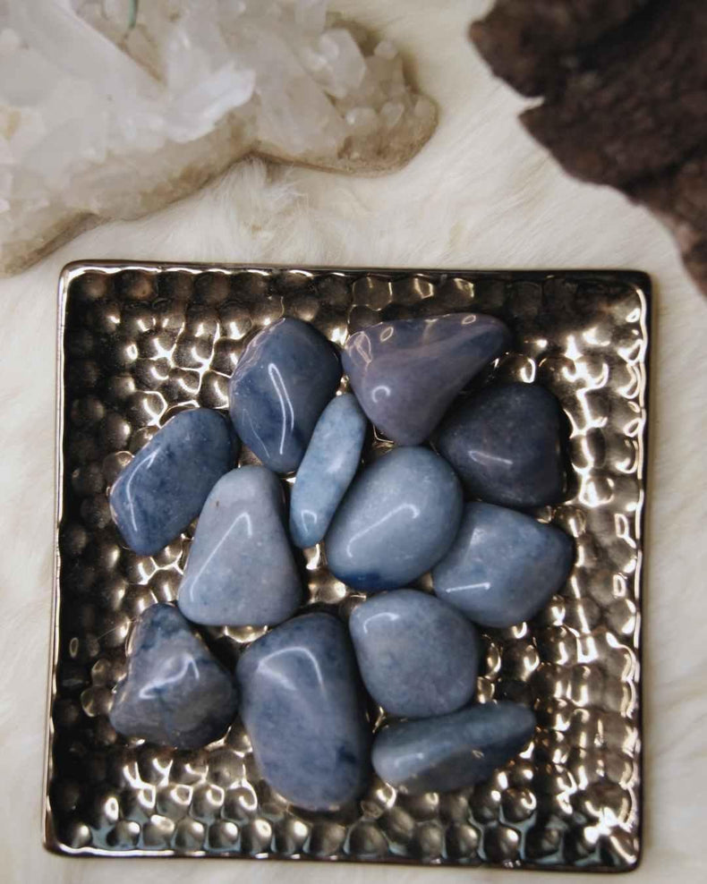 Blue Quartz Tumbled | Communication + Peace