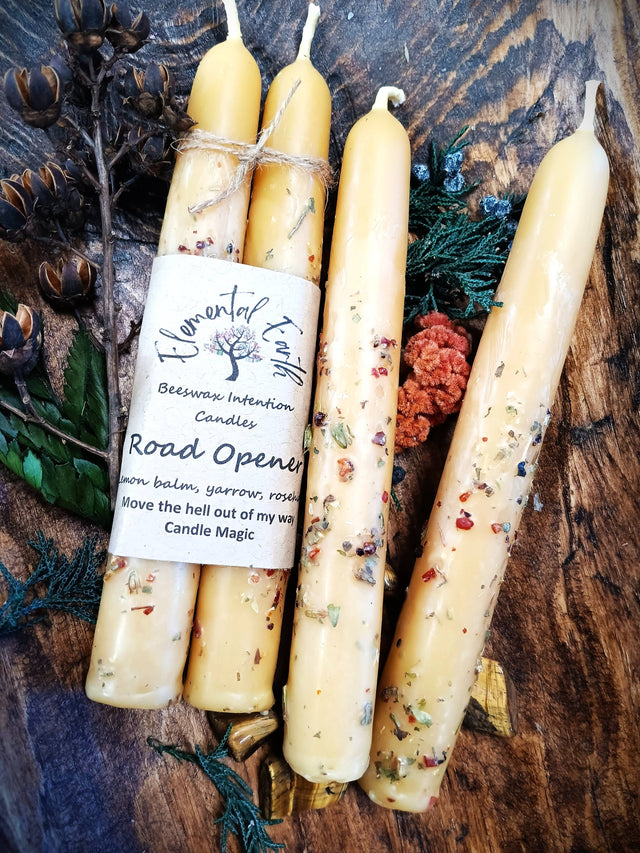 Beeswax Road Opener Intention Candles