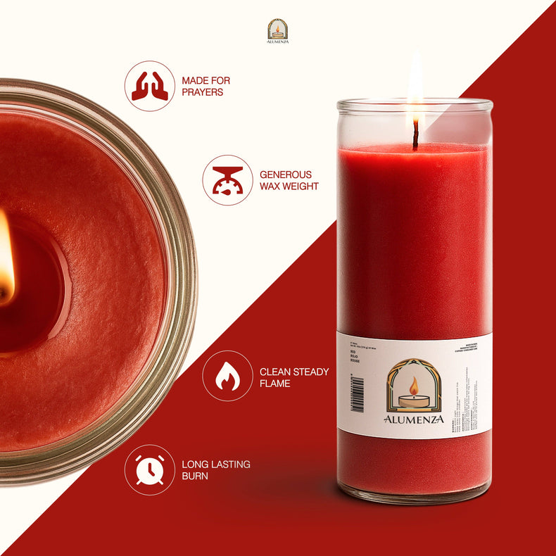 7 Day Candle | Red | Passion, Strength, Vital Energy