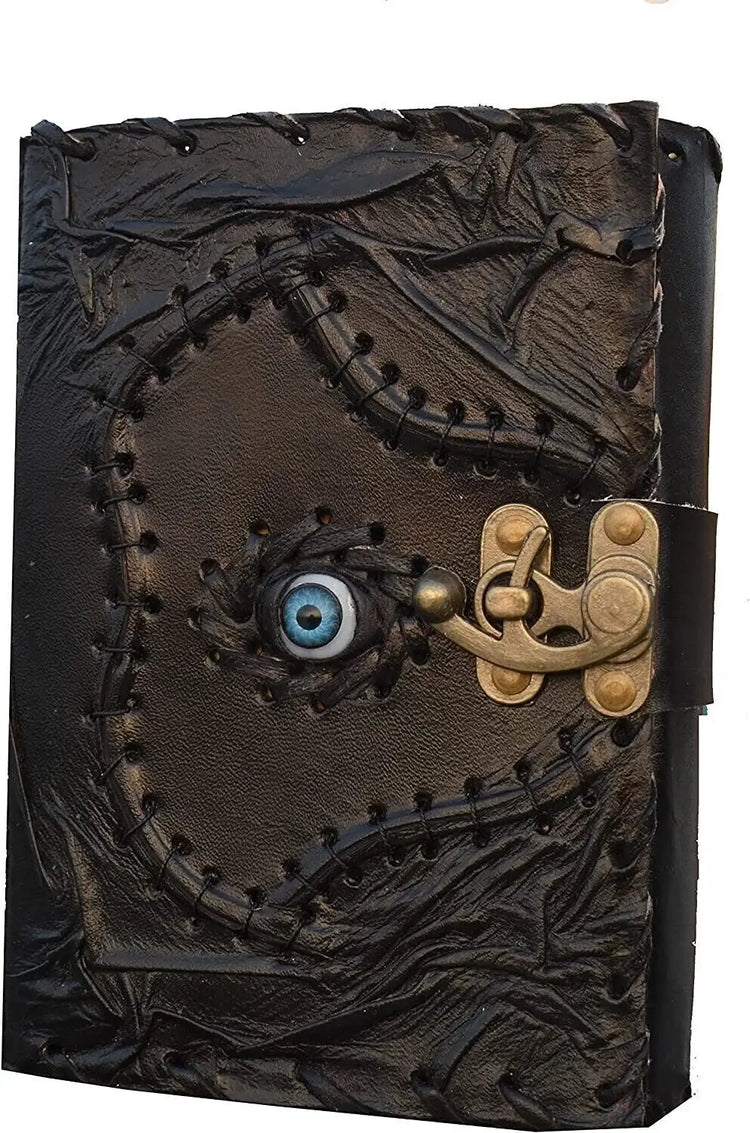Handmade Hocus Pocus Journal 7x5 Leather: Black