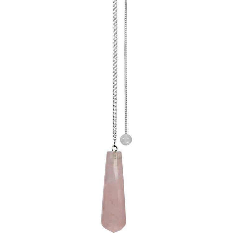 Rose Quartz Pendulum Faceted Tear Drop