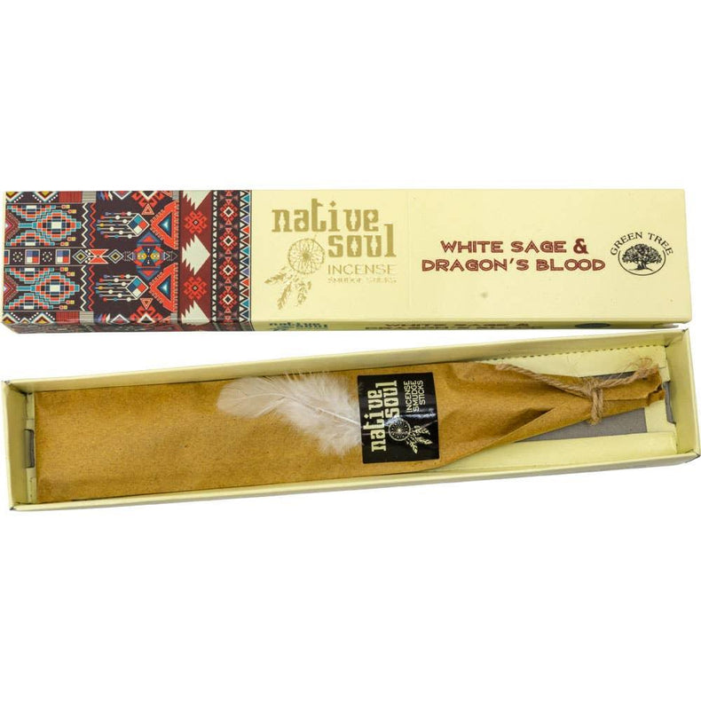 White Sage & Dragon's Blood - Native Soul Incense 15 Gr