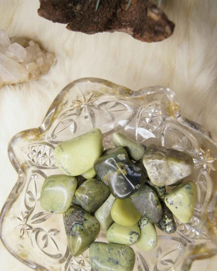 Serpentine Tumbled Stone | Kundalini & Earth Connection