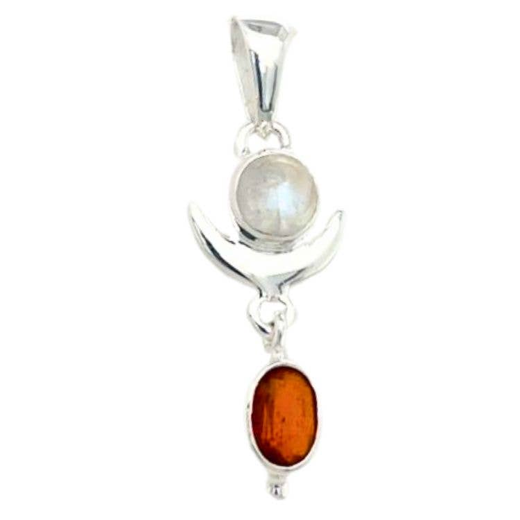 Aphrodite's Passion Pendant: Moonstone Blue Kyanite