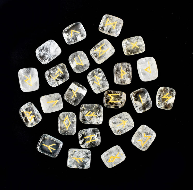 Rune Set - Clear Quartz