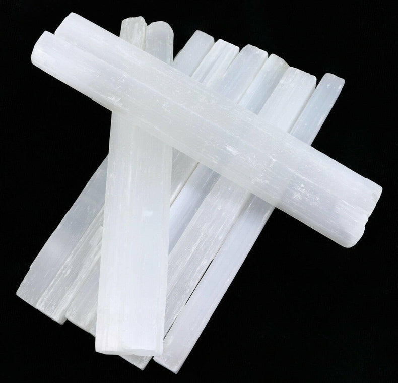 Selenite Crystal Wands 7"